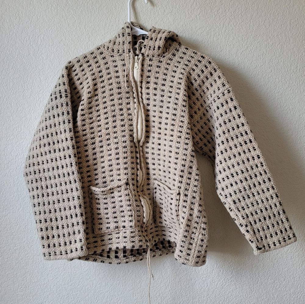 Otavalo Woman's 100% Wool Zip-up Jacket Size Small